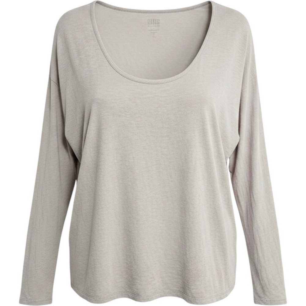 Eileen Fisher 100% Organic Cotton Top Minimalist Capsule Relaxed Boxy‎ Beige XS